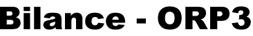 Bilance - ORP